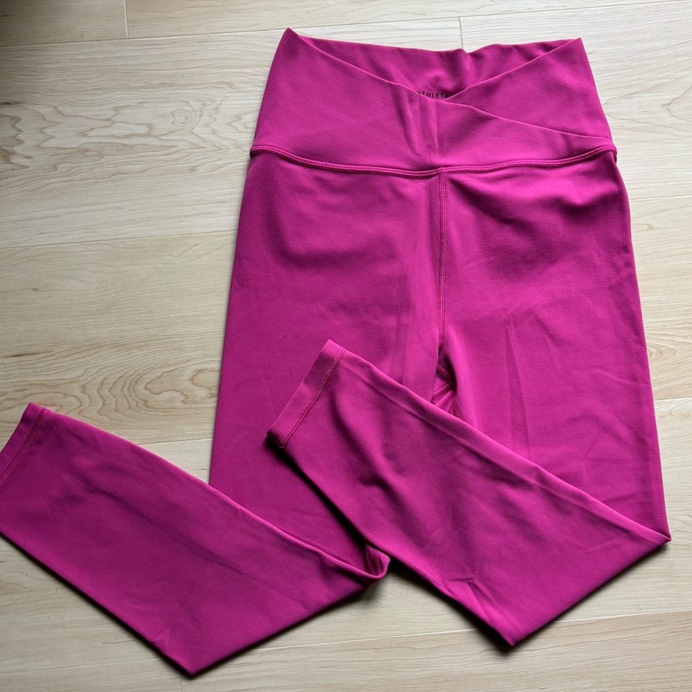 Athleta Transcend Crossover 7/8 Tight in Hot Pink, Medium